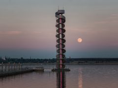 Goitzsche Pegelturm - im Mondschein